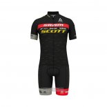 2022 Maillot Cyclisme Scott Sram Noir Manches Courtes et Cuissard