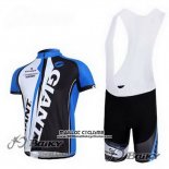 2011 Maillot Ciclismo Giant Noir et Bleu Manches Courtes et Cuissard