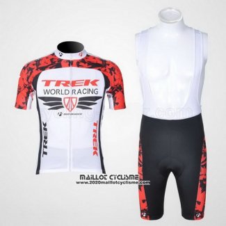 2011 Maillot Ciclismo Trek Rouge et Blanc Manches Courtes et Cuissard