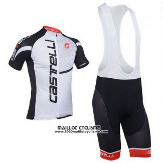 2013 Maillot Ciclismo Castelli Noir et Blanc Manches Courtes et Cuissard