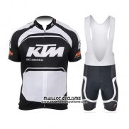 2015 Maillot Ciclismo KTM Noir Blanc Manches Courtes et Cuissard
