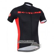 2016 Maillot Ciclismo Castelli Noir Rouge Manches Courtes et Cuissard