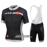 2016 Maillot Ciclismo Ciclismo Castelli Blanc et Noir Manches Courtes et Cuissard