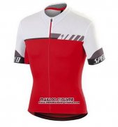 2016 Maillot Ciclismo Specialized Blanc et Profond Rouge Manches Courtes et Cuissard