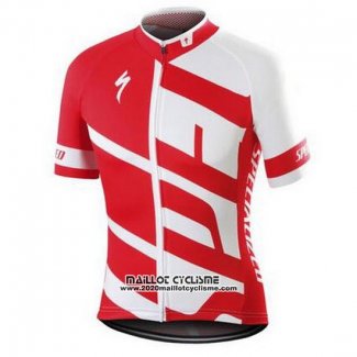 2016 Maillot Ciclismo Specialized Blanc et Rouge Manches Courtes et Cuissard