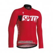 2016 Maillot Ciclismo Specialized Blanc et Rouge Manches Longues et Cuissard