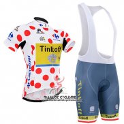 2016 Maillot Ciclismo Tinkoff Rouge et Lider Blanc Manches Courtes et Cuissard