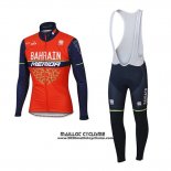 2017 Maillot Ciclismo Bahrain Merida Rouge Manches Longues et Cuissard