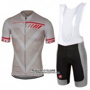 2017 Maillot Ciclismo Castelli Argent Manches Courtes et Cuissard