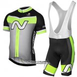 2017 Maillot Ciclismo Nalini Navision Vert et Gris Manches Courtes et Cuissard