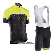 2017 Maillot Ciclismo Northwave Vert et Noir Manches Courtes et Cuissard