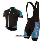 2017 Maillot Ciclismo Pearl Izumi Noir et Bleu Manches Courtes et Cuissard