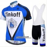 2017 Maillot Ciclismo Tinkoff Bleu Manches Courtes et Cuissard