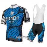 2018 Maillot Ciclismo Bianchi Caina Bleu Manches Courtes et Cuissard