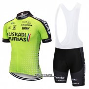 2018 Maillot Ciclismo Euskadi Murias Vert Manches Courtes et Cuissard