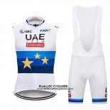 2019 Gilet Coupe-vent UAE Blanc Blanc Bleu