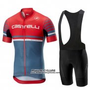 2019 Maillot Ciclismo Castelli Free AR 4.1 Rouge Gris Manches Courtes et Cuissard