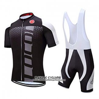 2019 Maillot Ciclismo Coconut Ropamo Noir Gris Manches Courtes et Cuissard