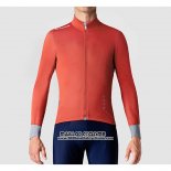 2019 Maillot Ciclismo La Passione Orange Gris Manches Longues et Cuissard