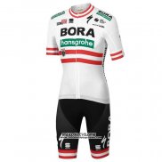 2020 Maillot Ciclismo Bora Champion L'autriche Manches Courtes et Cuissard