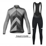 2020 Maillot Ciclismo Mavic Gris Manches Longues et Cuissard