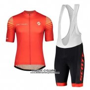 2020 Maillot Ciclismo Scott Rouge Manches Courtes et Cuissard