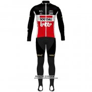 2020 Maillot Cyclisme Lotto Soudal Noir Blanc Rouge Manches Longues et Cuissard(1)