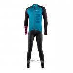 2021 Maillot Cyclisme Nalini Bleu Manches Longues et Cuissard(2)