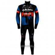 2021 Maillot Cyclisme Trek Noir Rouge Bleu Manches Longues et Cuissard