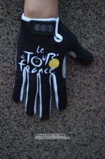 Tour de France Gants Doigts Longs Ciclismo Noir