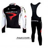 2010 Maillot Ciclismo Pinarello Noir et Blanc Manches Longues et Cuissard