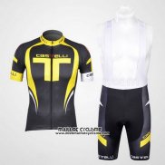 2011 Maillot Ciclismo Castelli Jaune et Noir Manches Courtes et Cuissard