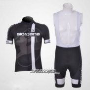 2011 Maillot Ciclismo Giordana Blanc Noir Manches Courtes et Cuissard