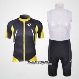 2011 Maillot Ciclismo Pearl Izumi Noir et Jaune Manches Courtes et Cuissard