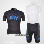 2012 Maillot Ciclismo Sky Noir et Bleu Manches Courtes et Cuissard
