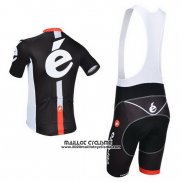 2013 Maillot Ciclismo Cervelo Blanc et Noir Manches Courtes et Cuissard