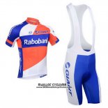 2013 Maillot Ciclismo Rabobank Bleu et Blanc Manches Courtes et Cuissard