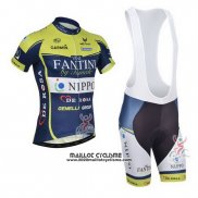 2013 Maillot Ciclismo Vini Fantini Vert et Bleu Manches Courtes et Cuissard