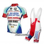 2014 Maillot Ciclismo Androni Giocattoli Blanc Manches Courtes et Cuissard