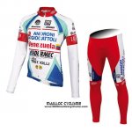 2014 Maillot Ciclismo Androni Giocattoli Blanc Manches Longues et Cuissard
