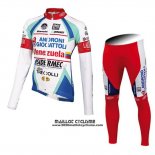 2014 Maillot Ciclismo Androni Giocattoli Blanc Manches Longues et Cuissard