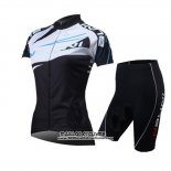 2014 Maillot Ciclismo Femme Nalini Blanc et Noir Manches Courtes et Cuissard