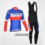 2014 Maillot Ciclismo Monton Champion Francese Manches Longues et Cuissard