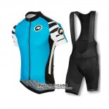 2016 Maillot Ciclismo Assos Noir et Bleu Manches Courtes et Cuissard