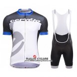 2016 Maillot Ciclismo Castelli Cervelo et Blanc et Bleu Manches Courtes et Cuissard