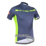 2016 Maillot Ciclismo Castelli Gris et Vert Manches Courtes et Cuissard