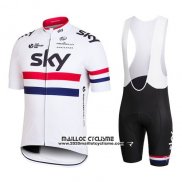 2016 Maillot Ciclismo France Rouge et Blanc Manches Courtes et Cuissard