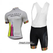 2017 Maillot Ciclismo Aquadro Attackers Blanc Manches Courtes et Cuissard