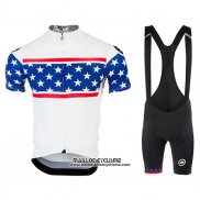 2017 Maillot Ciclismo Assos Champion Etats Unis Manches Courtes et Cuissard