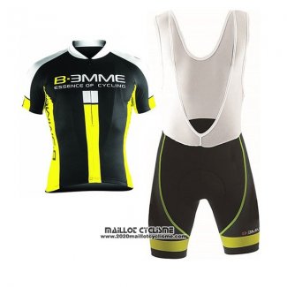 2017 Maillot Ciclismo Biemme Identity Noir et Jaune Manches Courtes et Cuissard